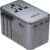 Universal Travel Adapter, VINTAR 75W GaN International Power Adapter with 3 USB C PD and 2 USB A QC, All in One Travel Essentials for UK/EU/USA/AUS, Travel Adapter Worldwide for Laptops Phones, Grey